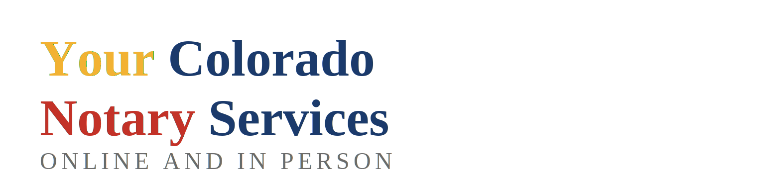 Your Colorado Notary Services